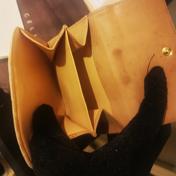 Celine Short Suede/Leather Wallet - Picture 3 of 8
